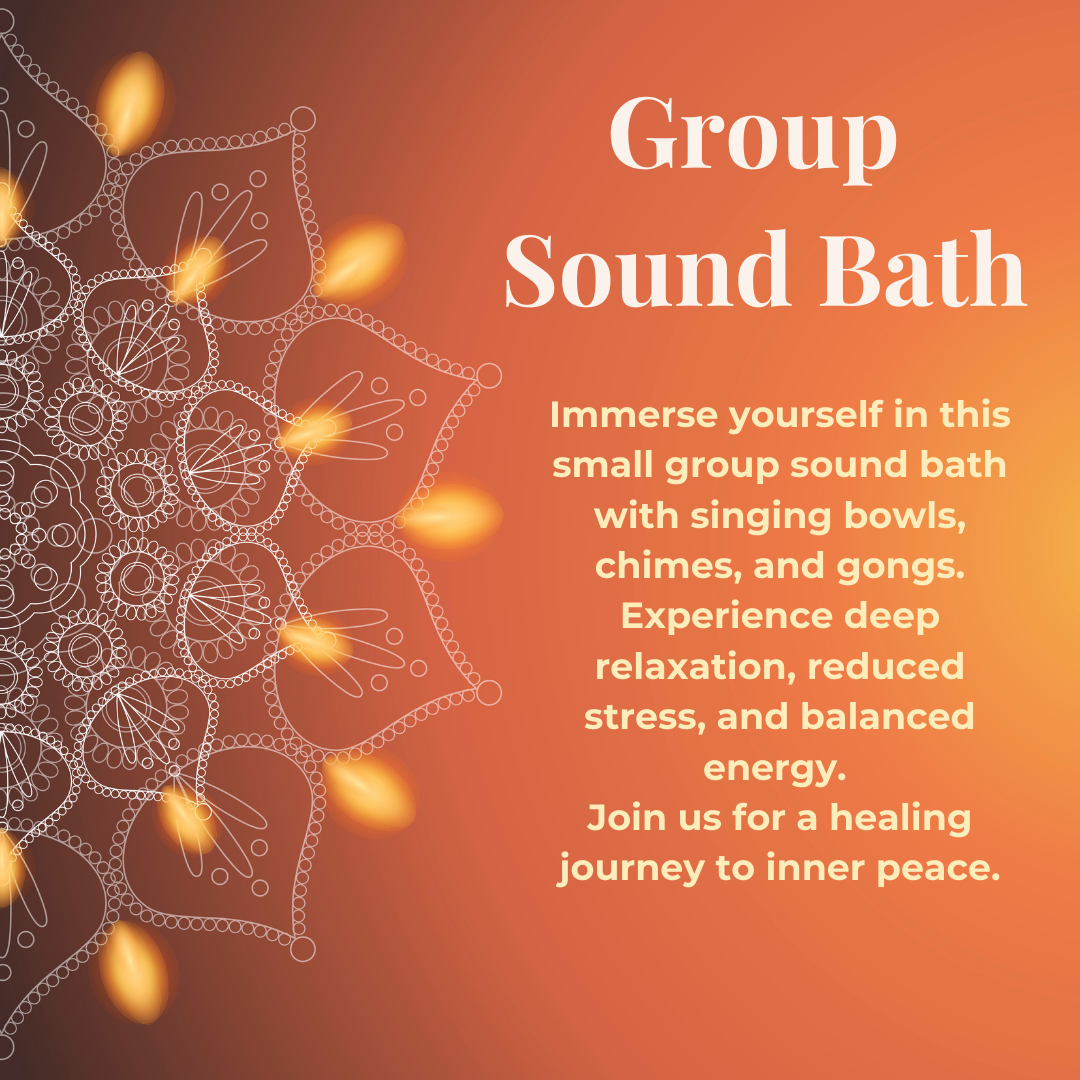 poster advertising the group sound bath