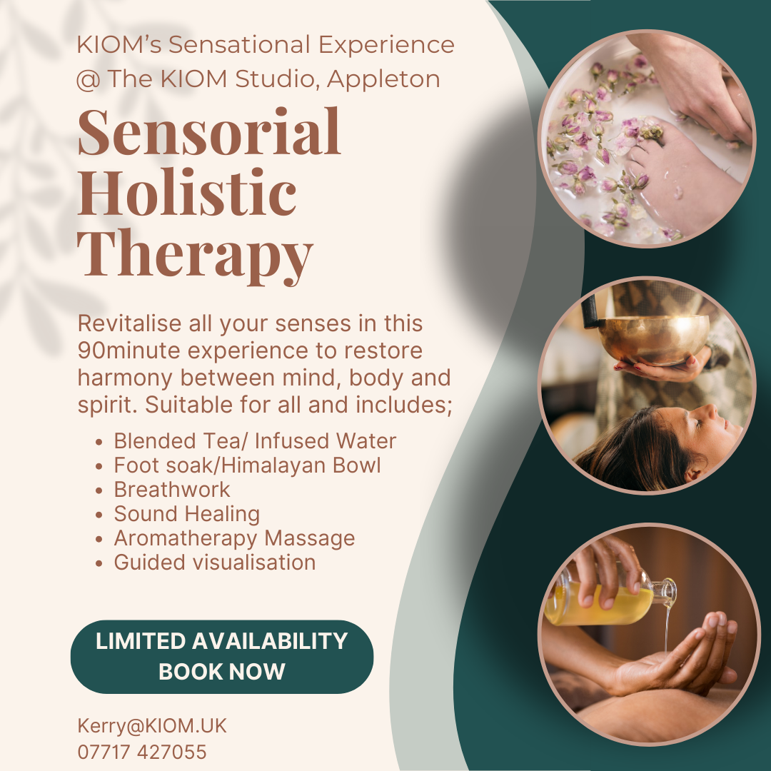 poster advertising the sensorial holistic therapy event